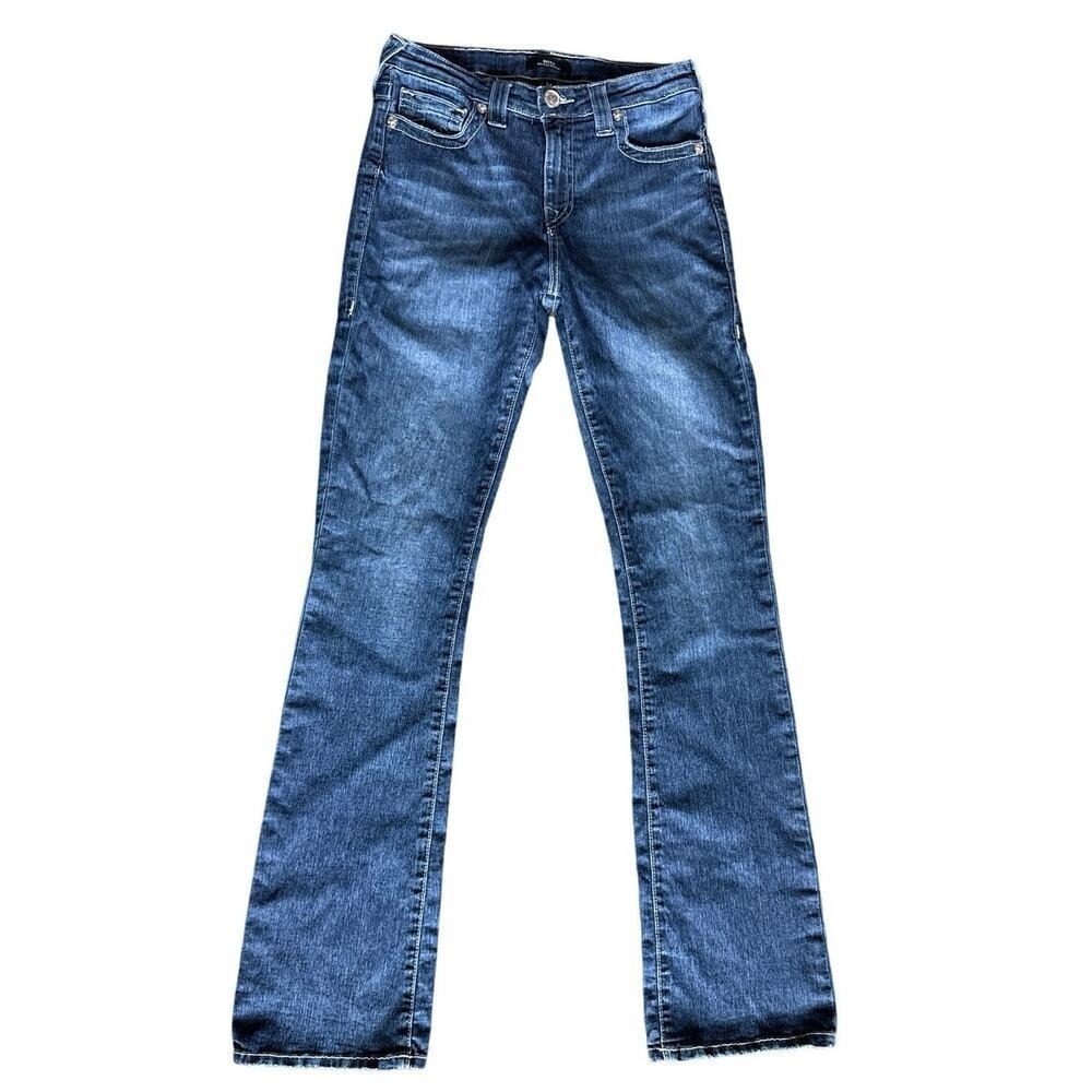 True Religion BECCA Mid Rise Bootcut Jeans Western Casual Dark Wash 28 Festival - Picture 2 of 10